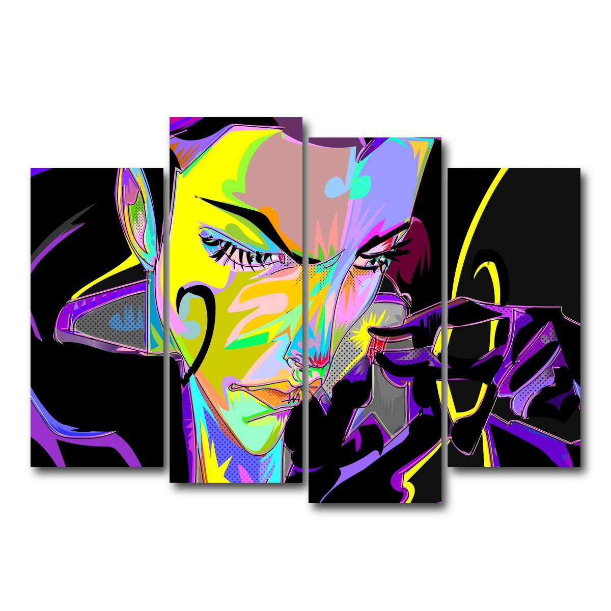 AUTO-MOCKUP WHITE | Aeon Flux | 4 Piece | Gallery Wrap Canvas | group=4_normal