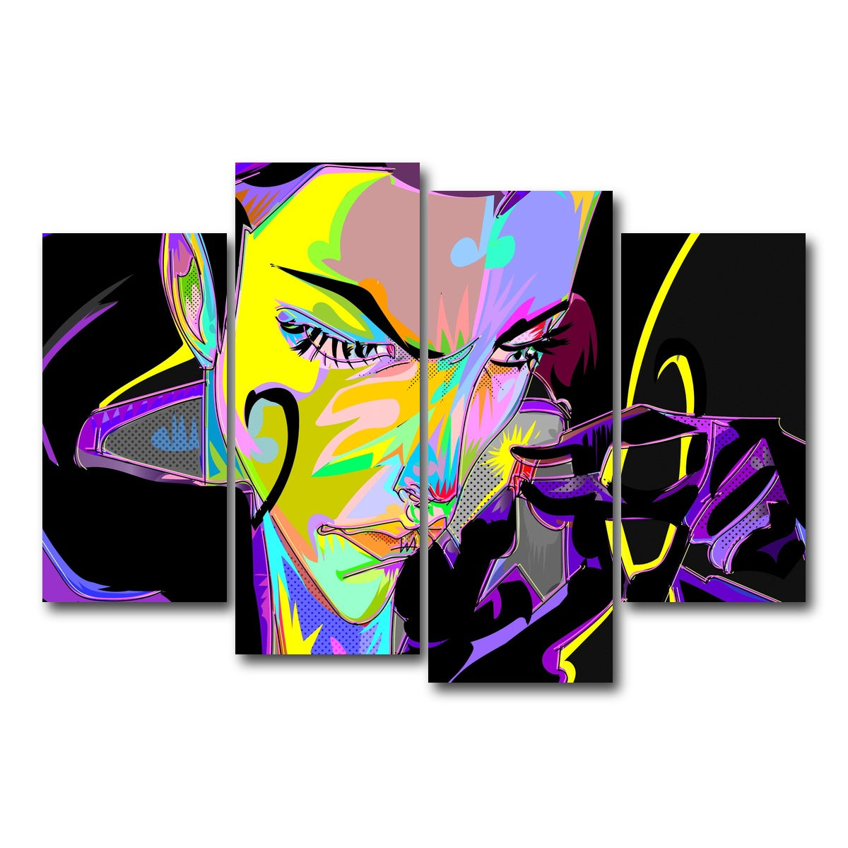 AUTO-MOCKUP WHITE | Aeon Flux | 4 Piece | Gallery Wrap Canvas | group=4_short