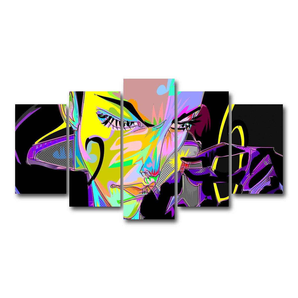 AUTO-MOCKUP WHITE | Aeon Flux | 5 Piece | Gallery Wrap Canvas | group=5_normal