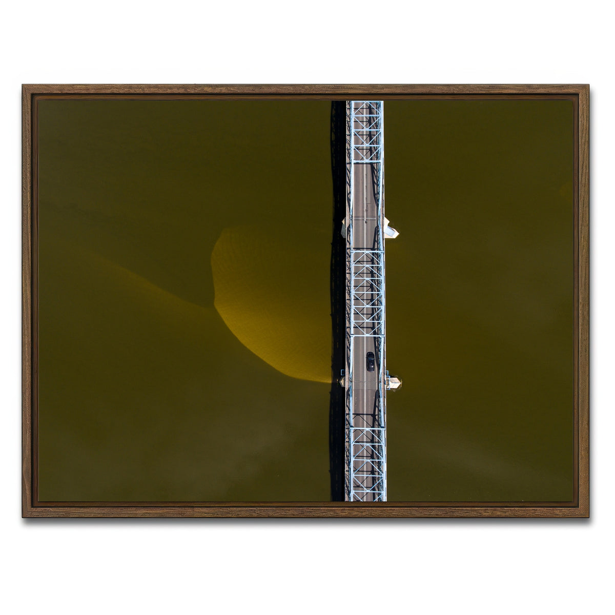 AUTO-MOCKUP WHITE | Aerial Bridge | 1 Piece | Walnut Framed Canvas | group=4x3