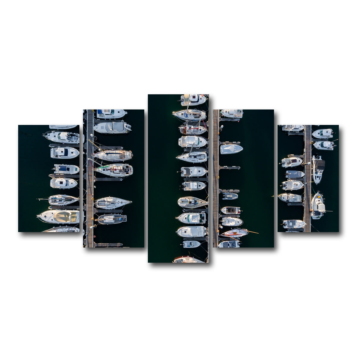 AUTO-MOCKUP WHITE | Aerial Marina | 5 Piece | Gallery Wrap Canvas | group=5_normal