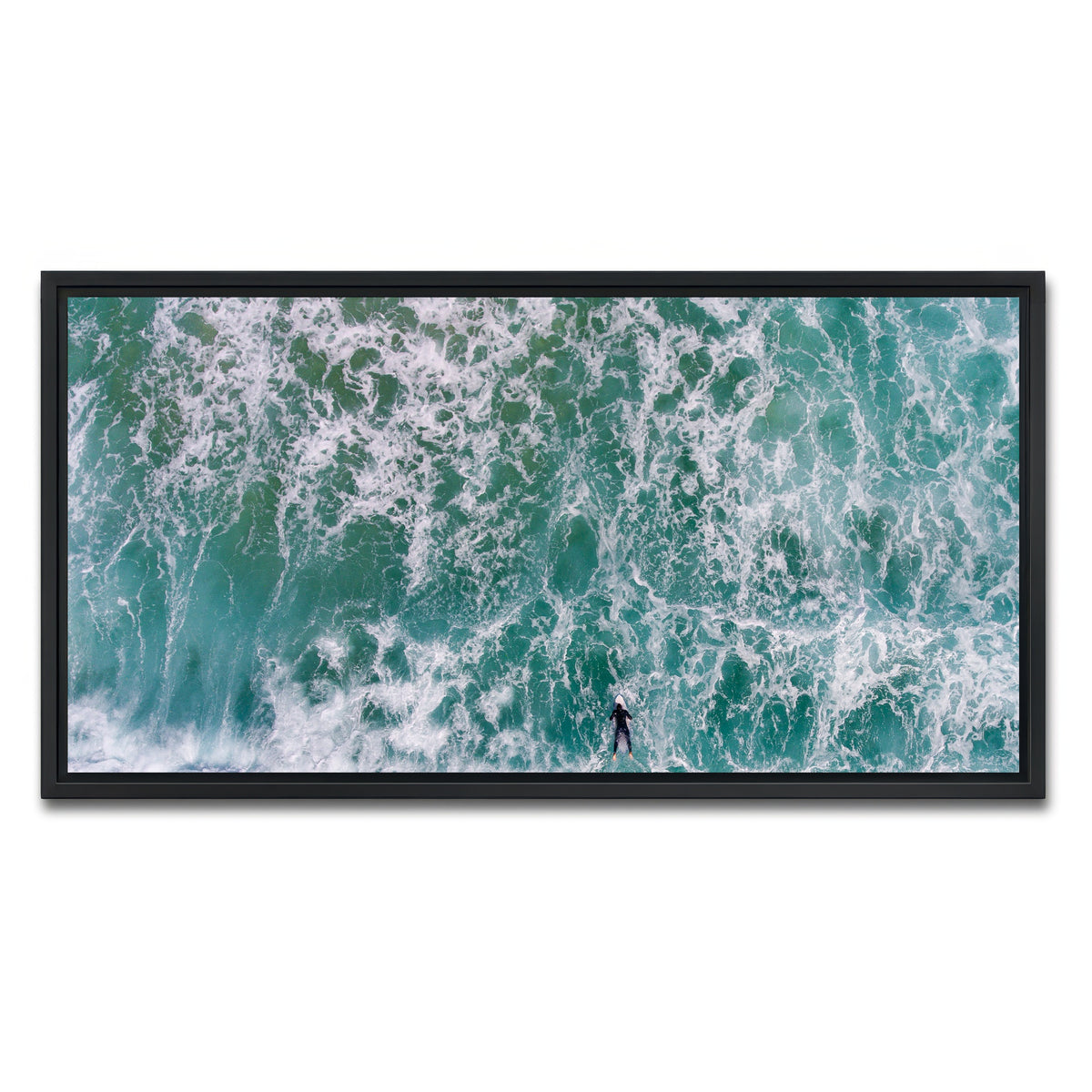 AUTO-MOCKUP WHITE | Aerial Surfer | 1 Piece | Black Framed Canvas | group=2x1
