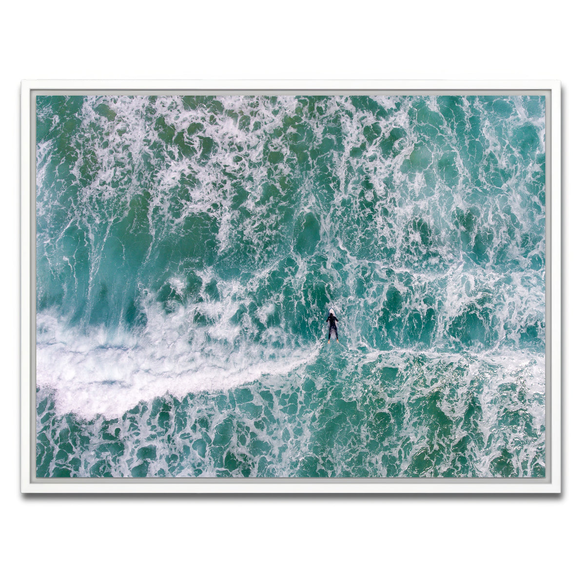 AUTO-MOCKUP WHITE | Aerial Surfer | 1 Piece | White Framed Canvas | group=4x3