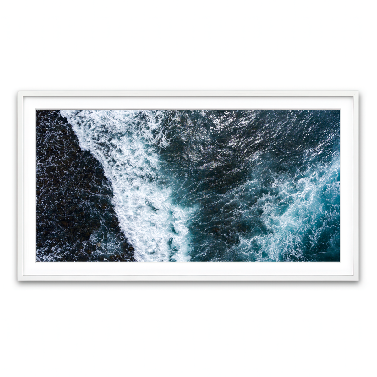 Framed Print 2x1 White