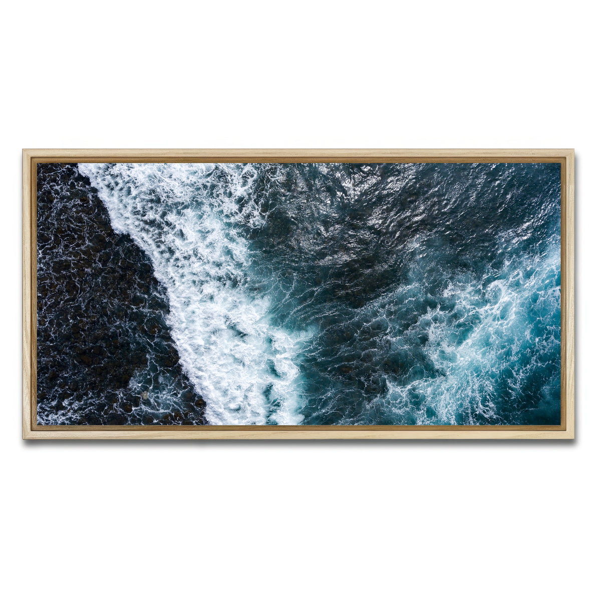 AUTO-MOCKUP WHITE | Aerial Wave | 1 Piece | Natural Framed Canvas | group=2x1