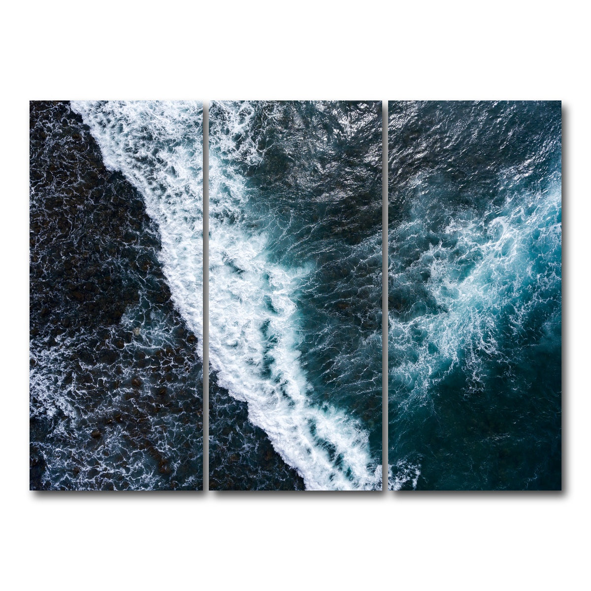 AUTO-MOCKUP WHITE | Aerial Wave | 3 Piece | Gallery Wrap Canvas | group=8x18