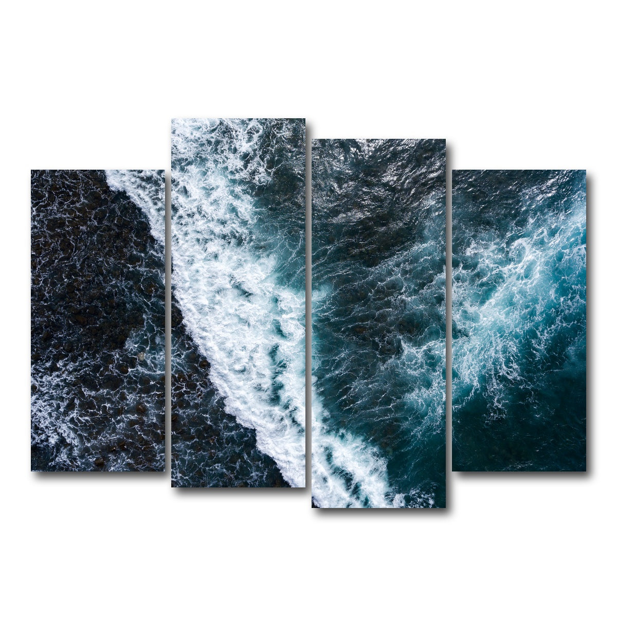 AUTO-MOCKUP WHITE | Aerial Wave | 4 Piece | Gallery Wrap Canvas | group=4_normal