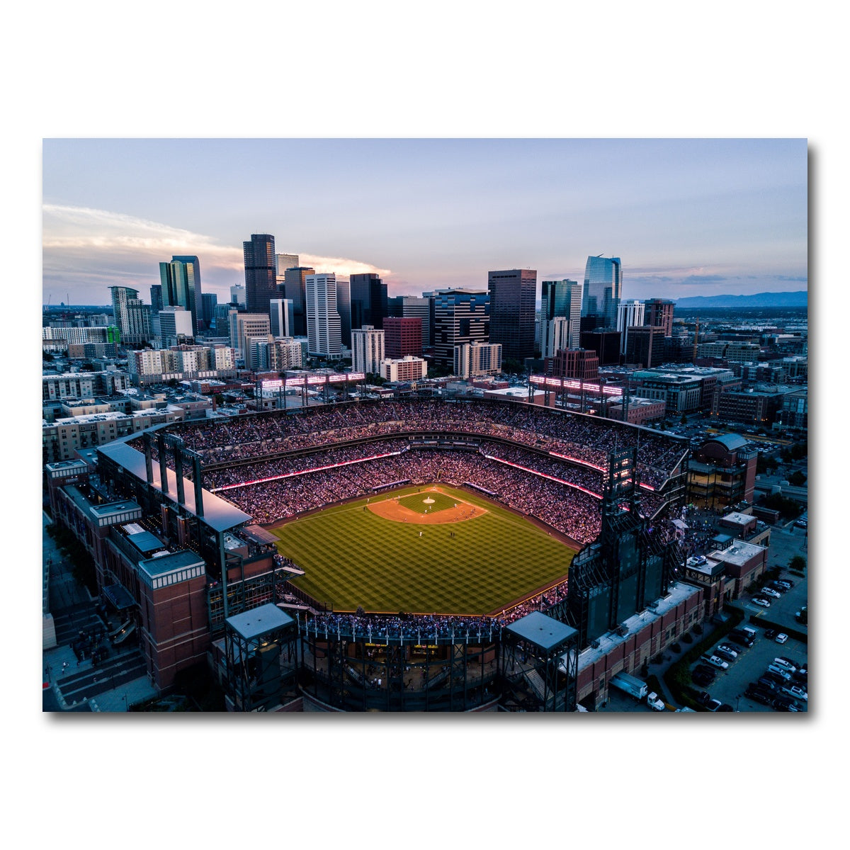 AUTO-MOCKUP WHITE | Aerial of Coors Field | 1 Piece | Gallery Wrap Canvas | group=4x3