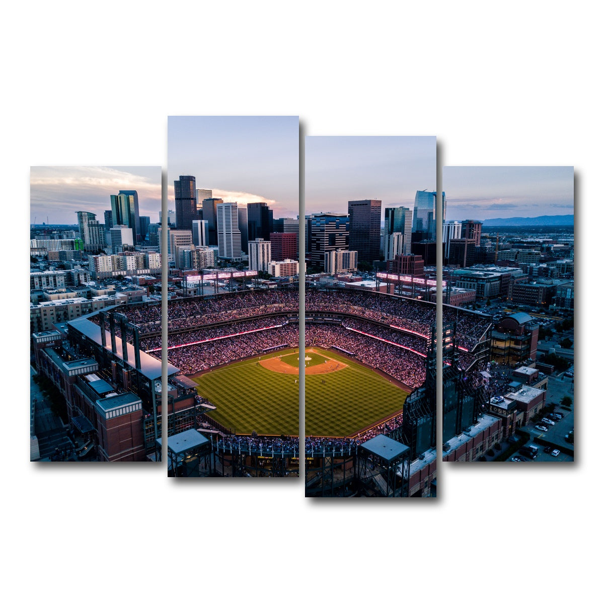 AUTO-MOCKUP WHITE | Aerial of Coors Field | 4 Piece | Gallery Wrap Canvas | group=4_normal