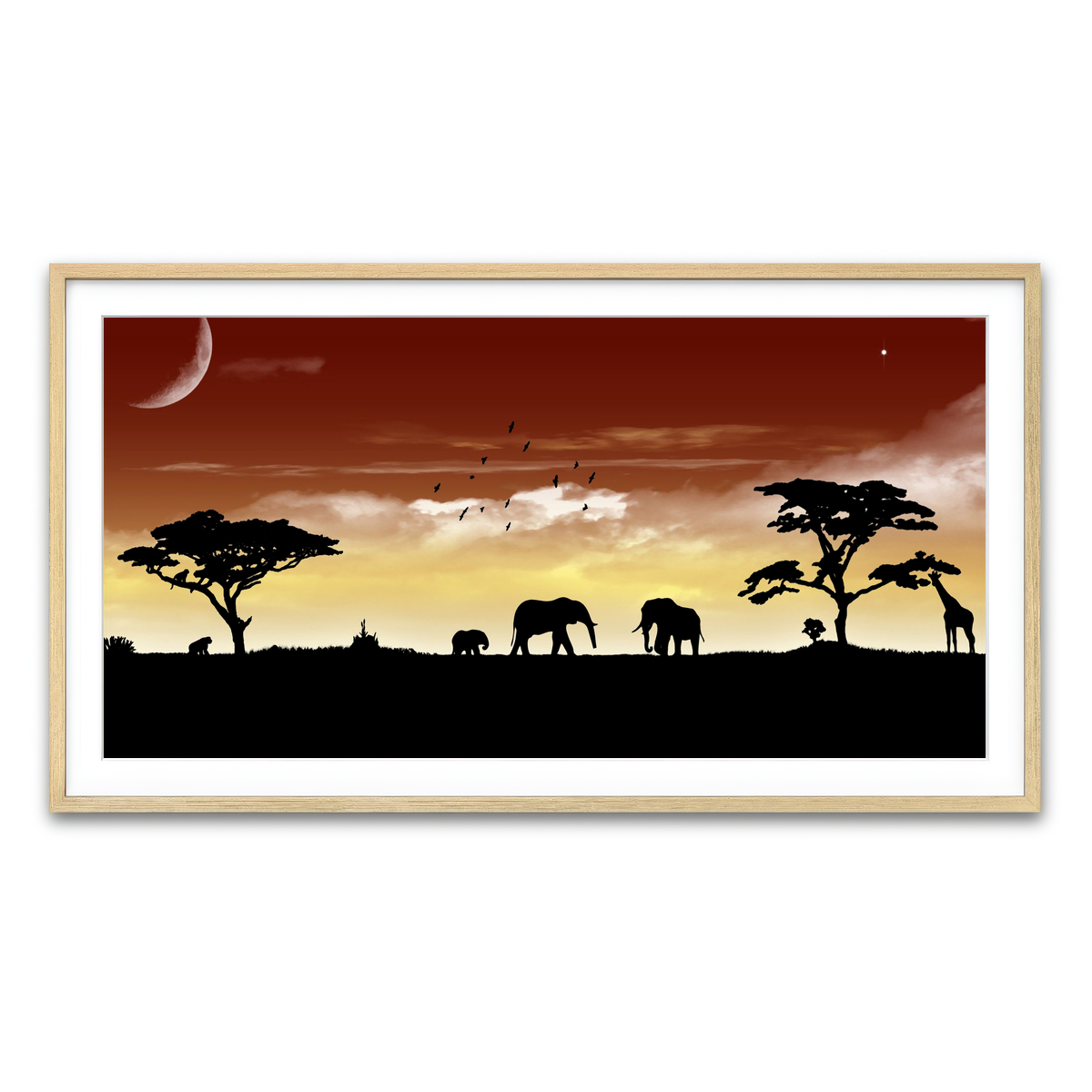 Framed Print 2x1 Natural