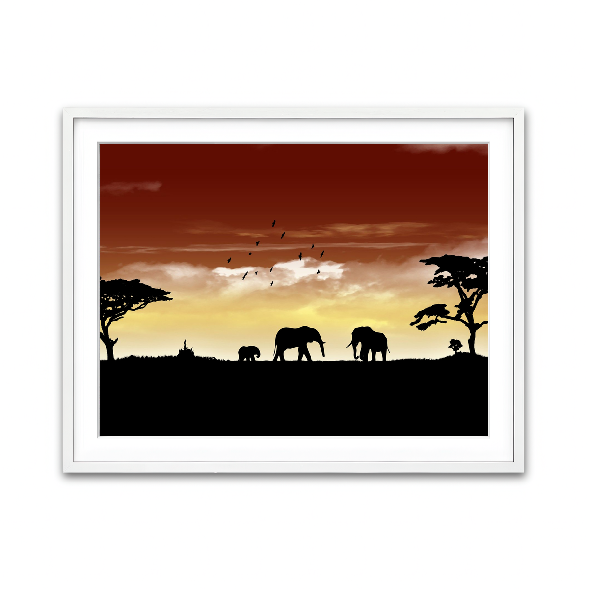 Framed Print 4x3 White