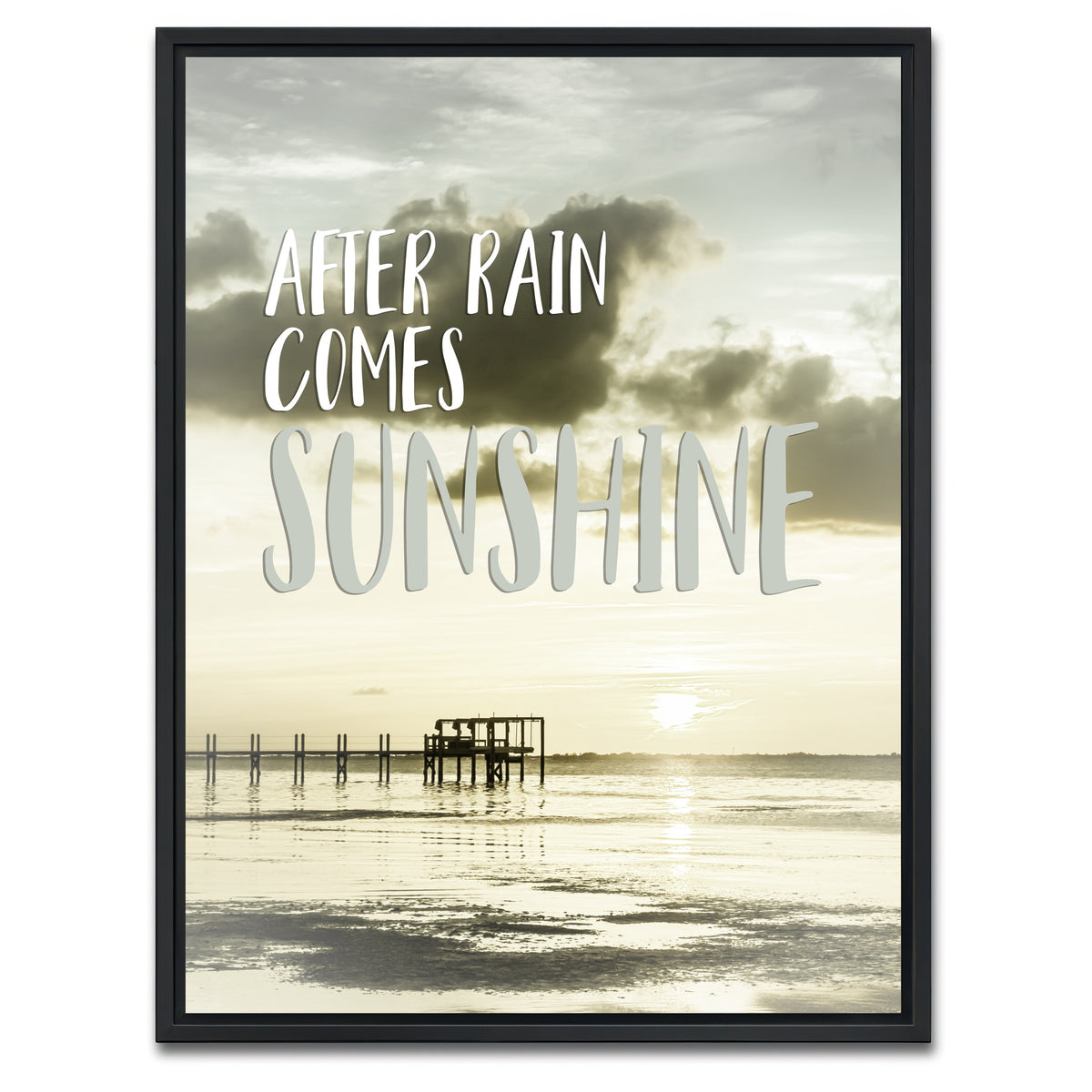 AUTO-MOCKUP WHITE | After rain comes sunshine | 1 Piece | Black Framed Canvas | group=3x4
