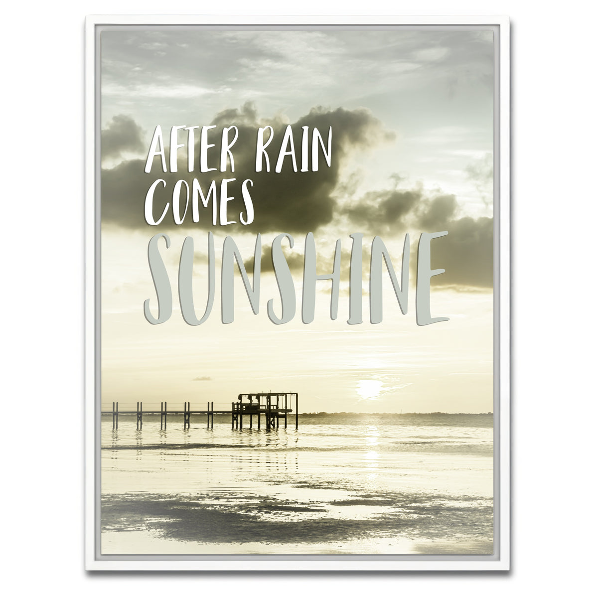 AUTO-MOCKUP WHITE | After rain comes sunshine | 1 Piece | White Framed Canvas | group=3x4