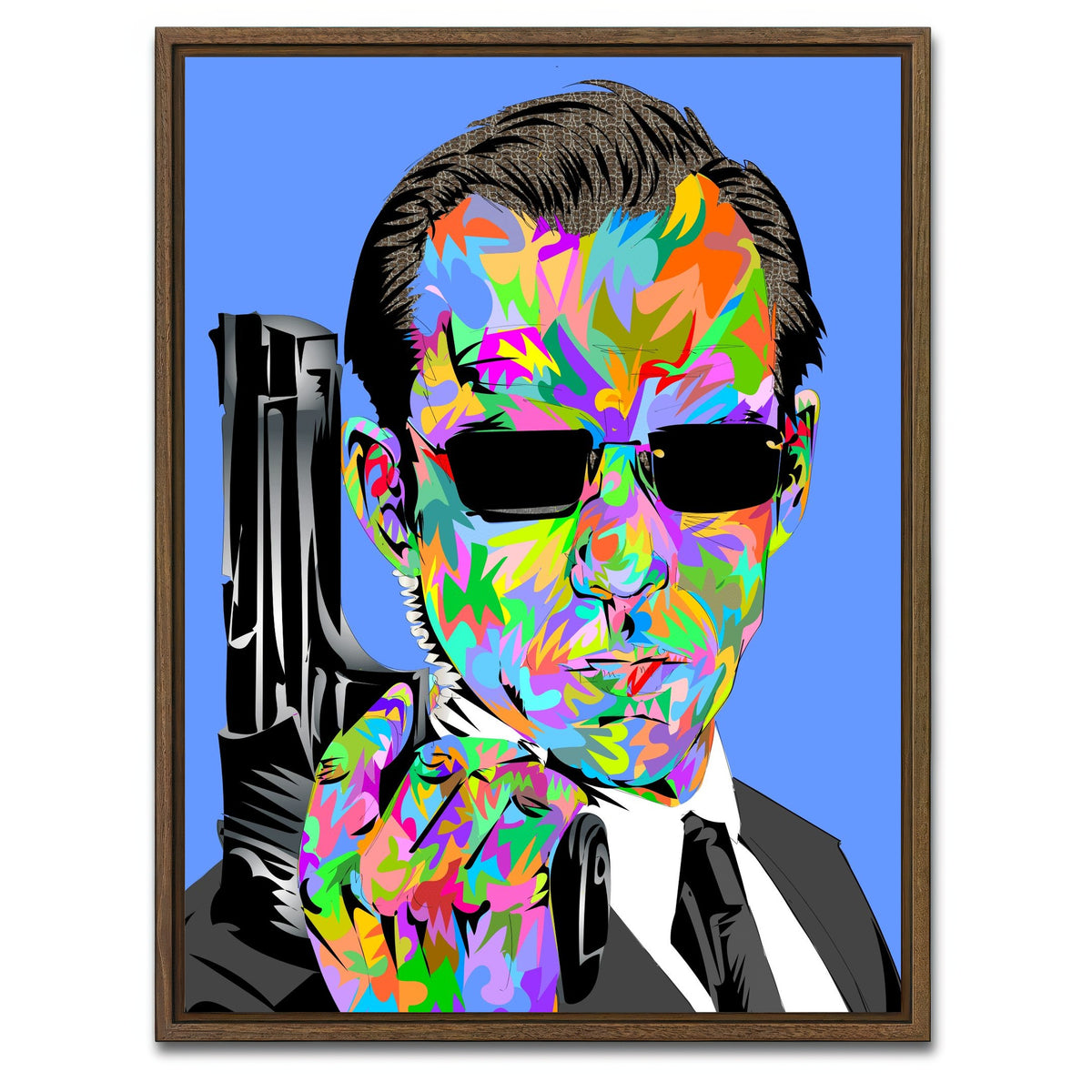 AUTO-MOCKUP WHITE | Agent Smith | 1 Piece | Walnut Framed Canvas | group=3x4