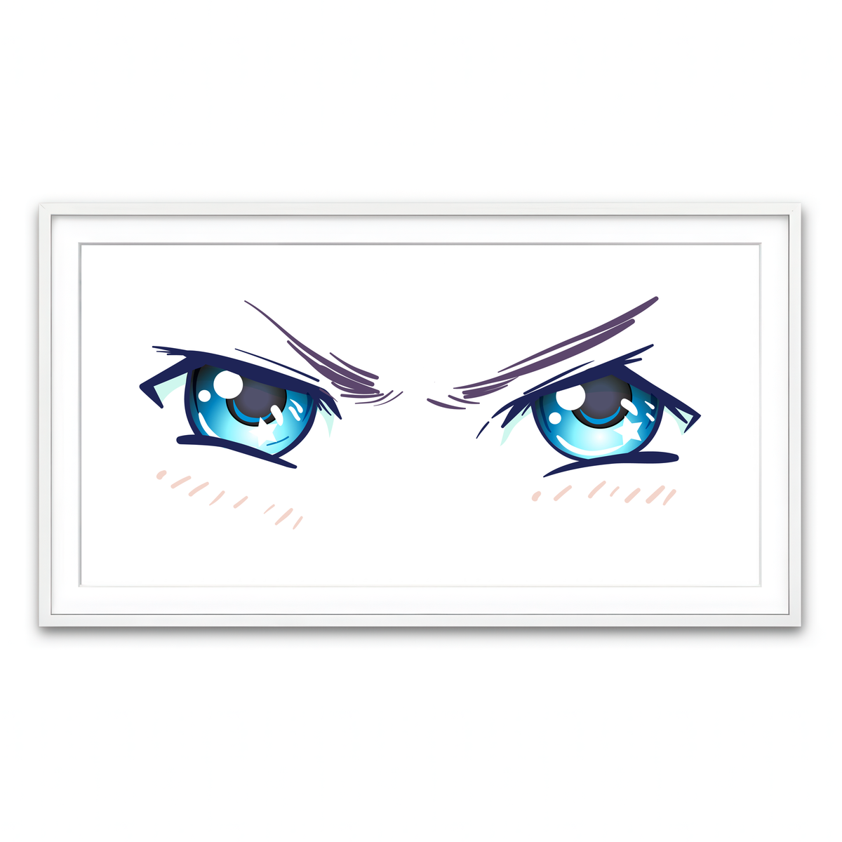 Framed Print 2x1 White