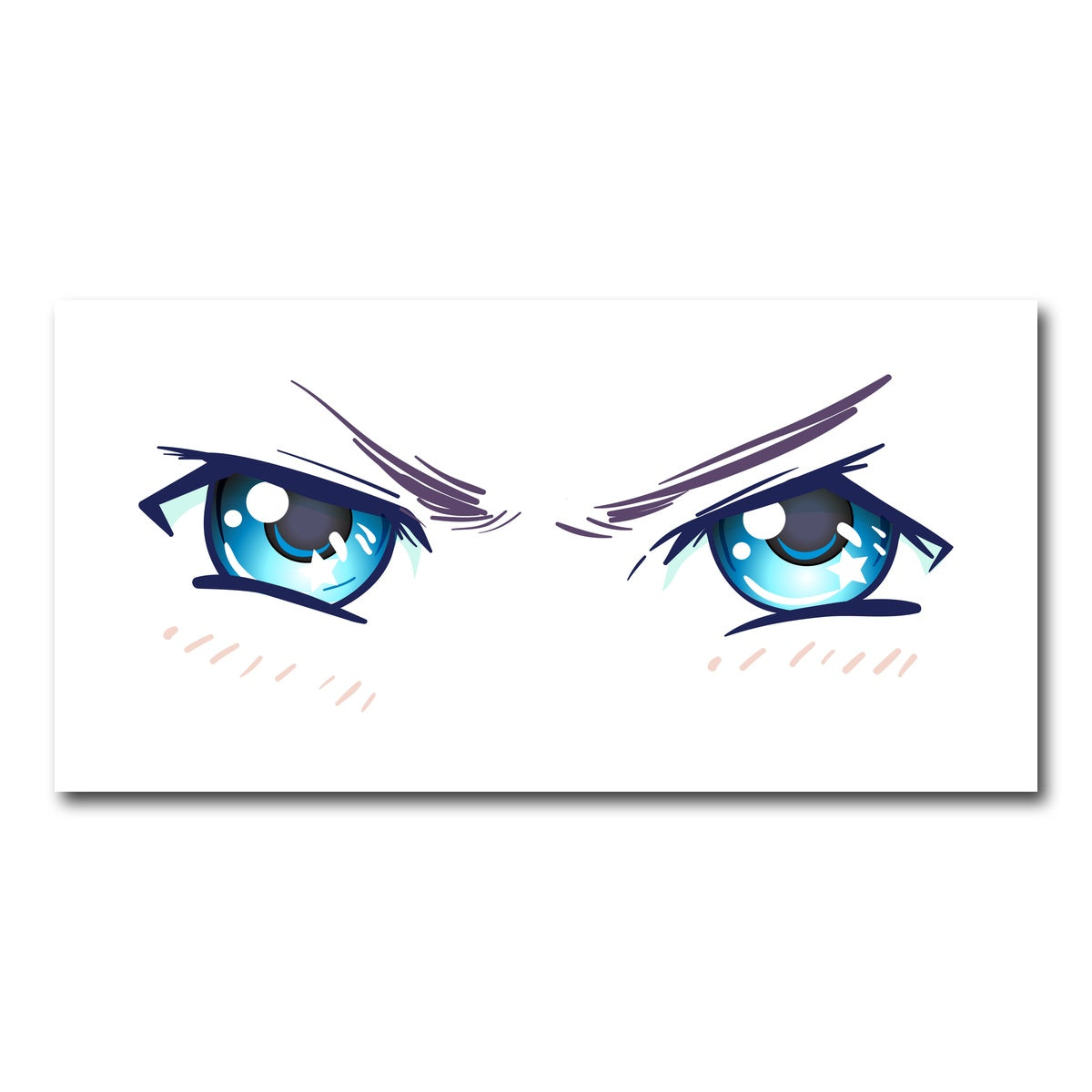 AUTO-MOCKUP WHITE | Aggressive Anime Eyes | 1 Piece | Gallery Wrap Canvas | group=2x1