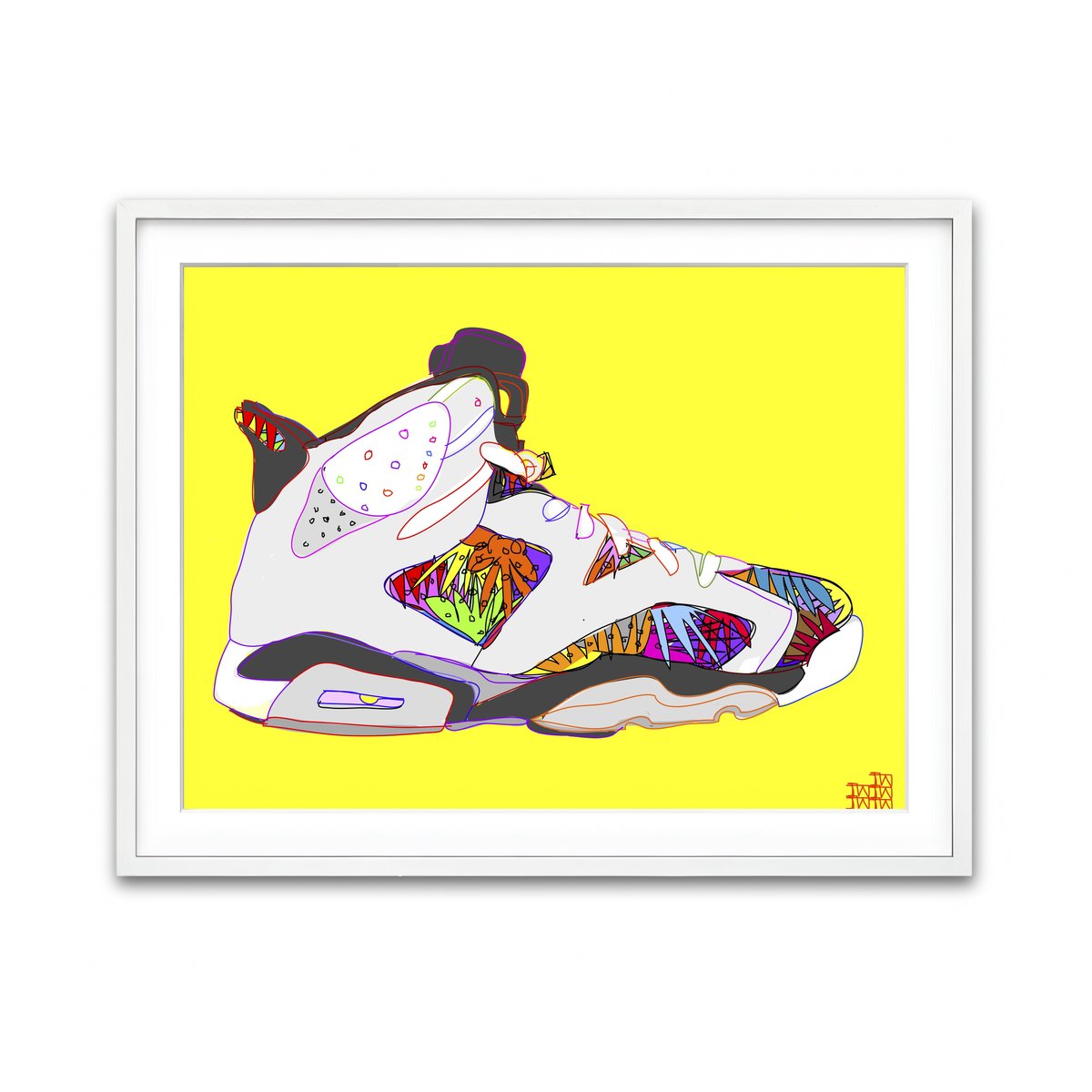 Framed Print 4x3 White
