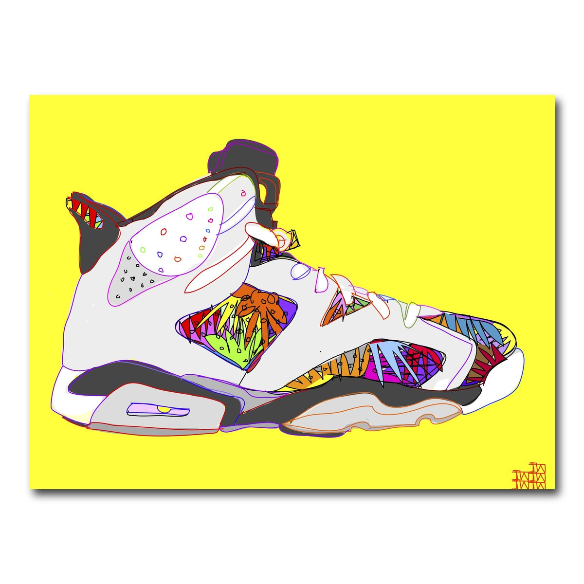 AUTO-MOCKUP WHITE | Air Jordan Shoes | 1 Piece | Gallery Wrap Canvas | group=4x3