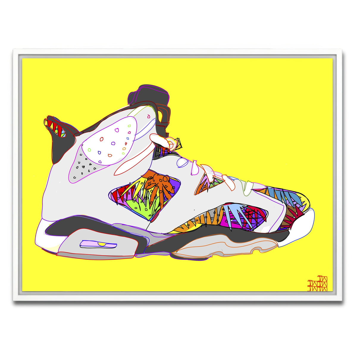 AUTO-MOCKUP WHITE | Air Jordan Shoes | 1 Piece | White Framed Canvas | group=4x3