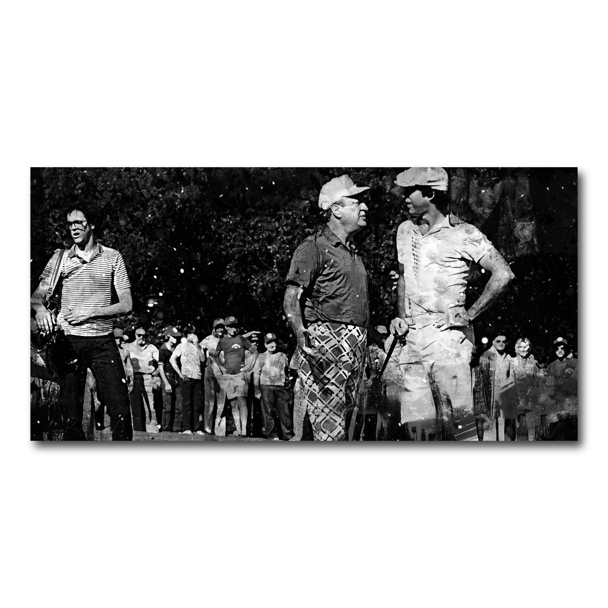 AUTO-MOCKUP WHITE | Al & Ty Caddyshack Grayscale | 1 Piece | Gallery Wrap Canvas | group=2x1