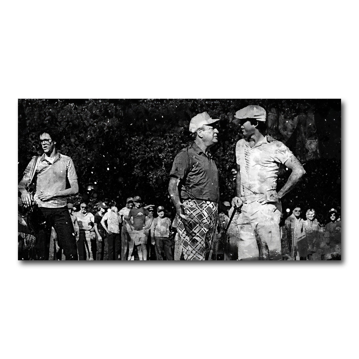 AUTO-MOCKUP WHITE | Al and Ty Caddyshack Grayscale | 1 Piece | Gallery Wrap Canvas | group=2x1