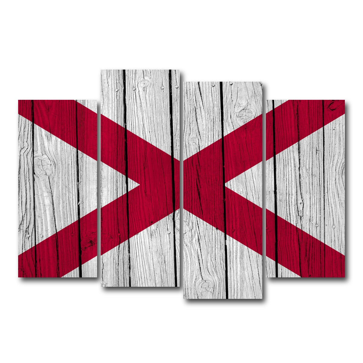 AUTO-MOCKUP WHITE | Alabama State Flag | 4 Piece | Gallery Wrap Canvas | group=4_normal