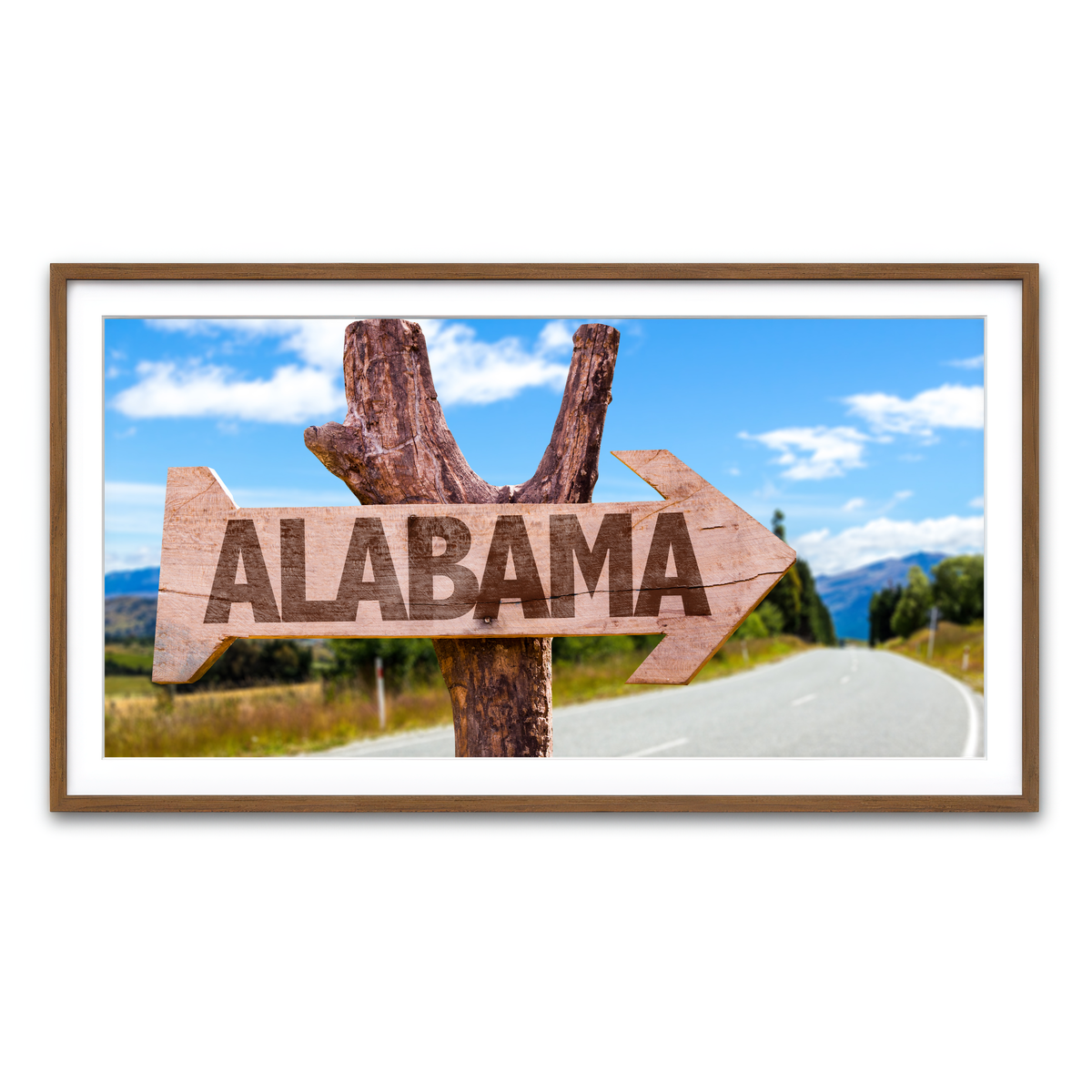 Framed Print 2x1 Walnut