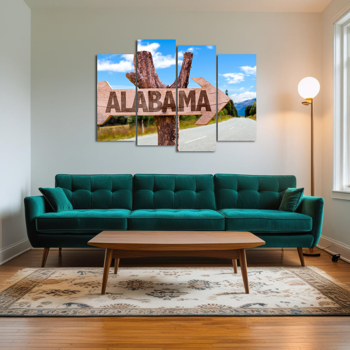 AUTO-MOCKUP ROOM | Alabama wooden sign