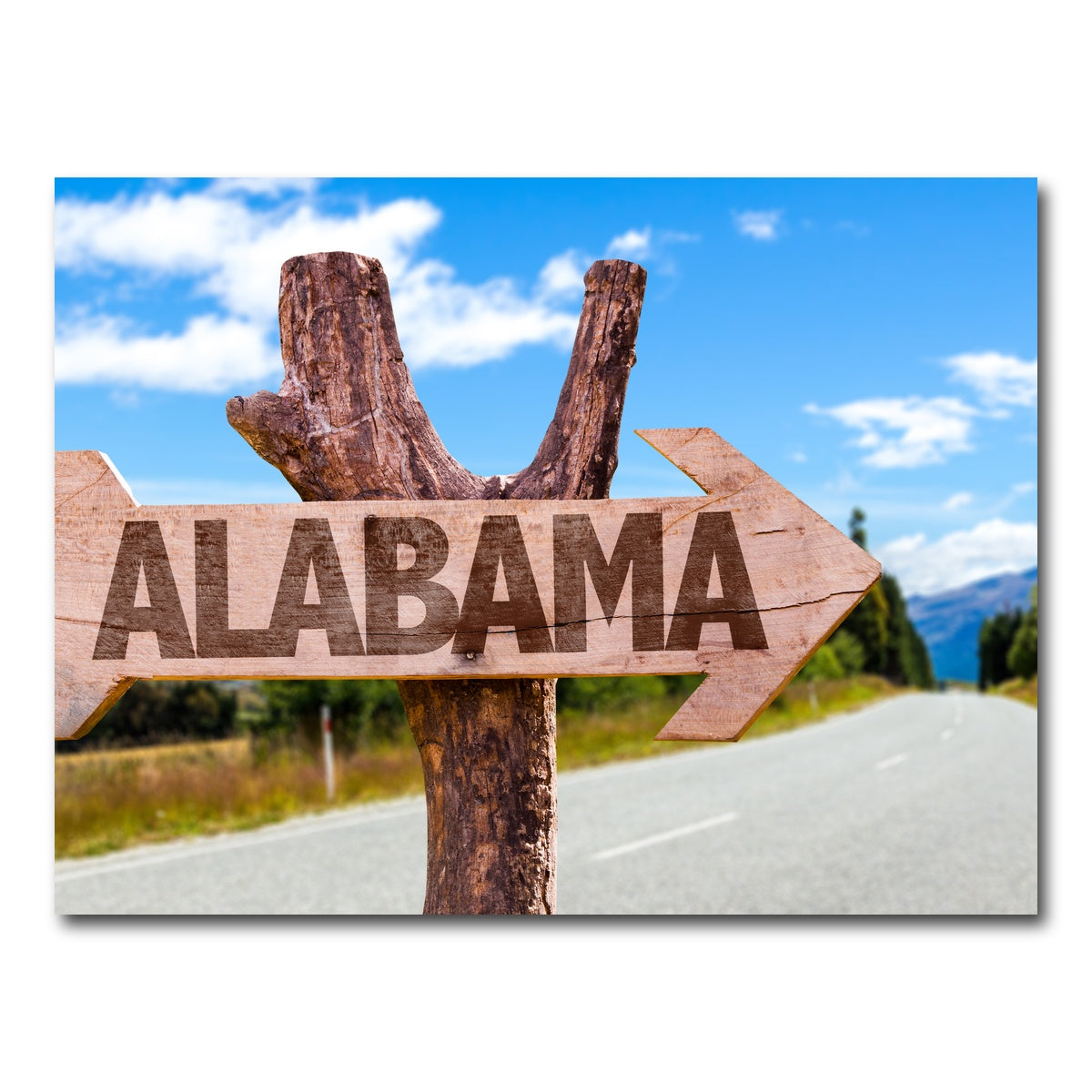 AUTO-MOCKUP WHITE | Alabama wooden sign | 1 Piece | Gallery Wrap Canvas | group=4x3