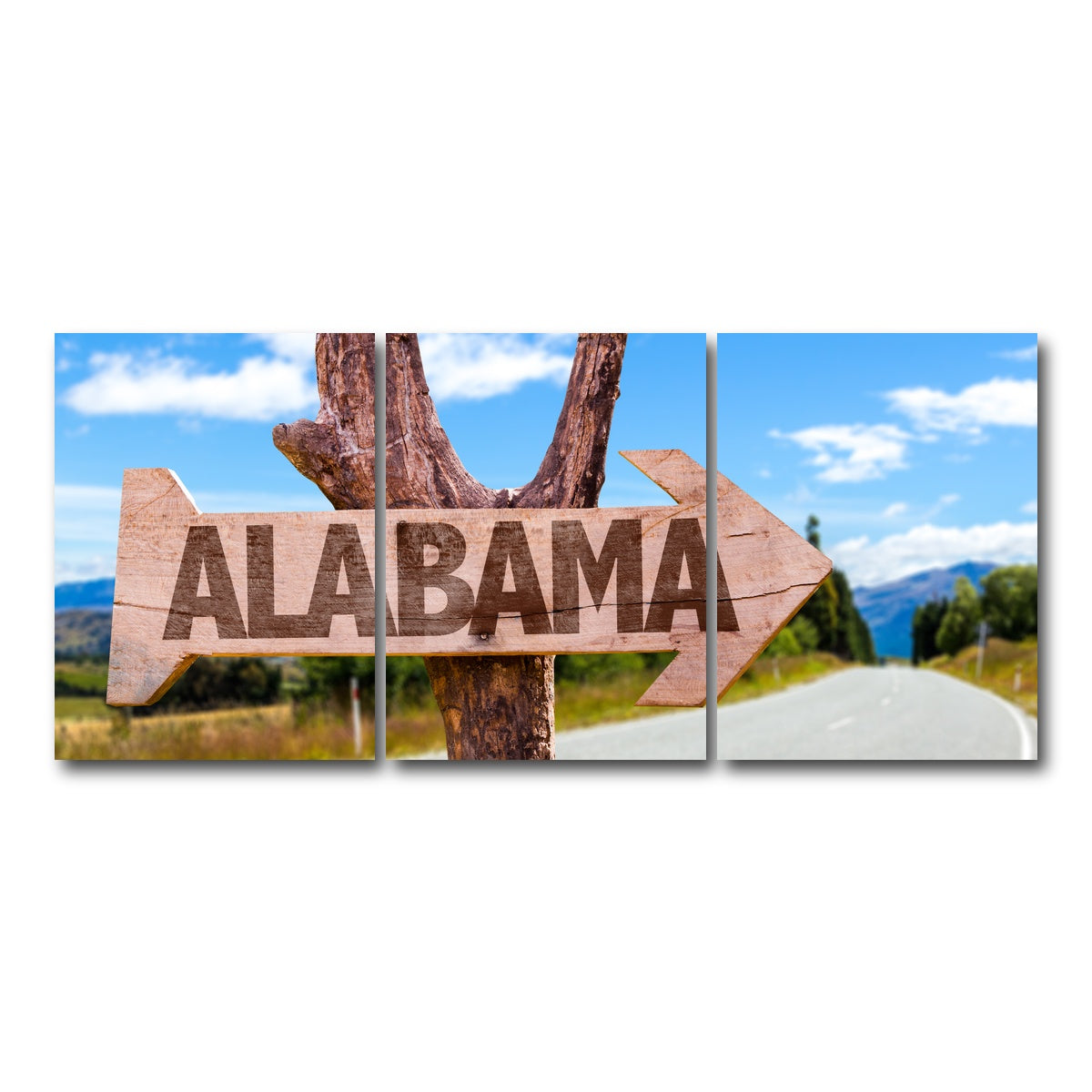 AUTO-MOCKUP WHITE | Alabama wooden sign | 3 Piece | Gallery Wrap Canvas | group=18x24