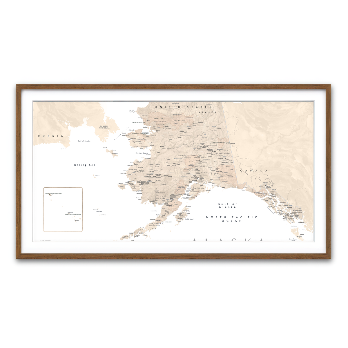 Framed Print 2x1 Walnut