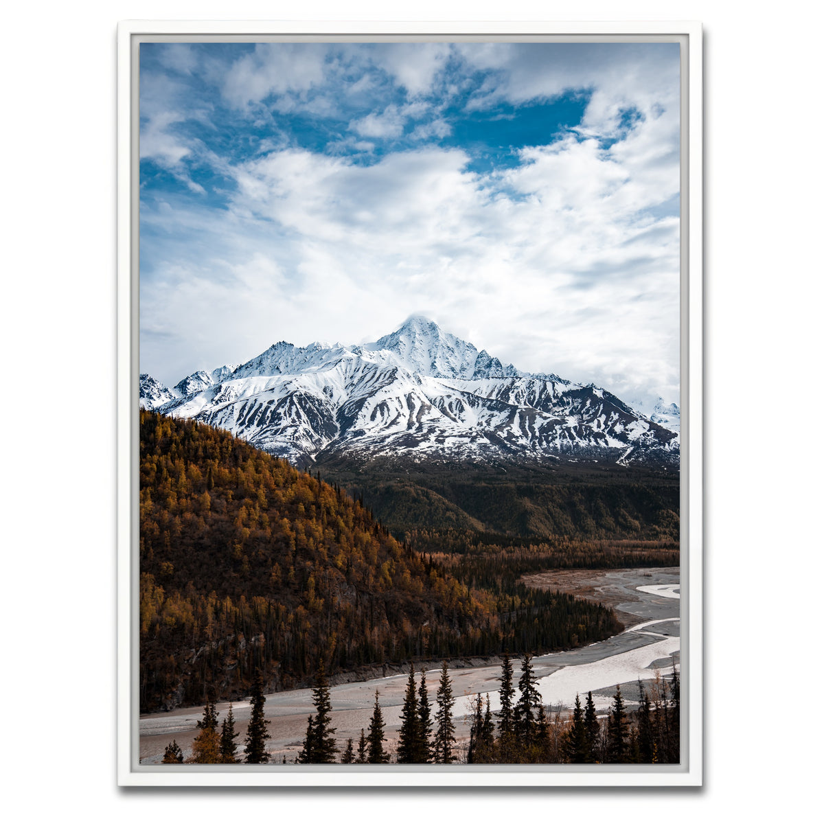 AUTO-MOCKUP WHITE | Alaskan Autumn | 1 Piece | White Framed Canvas | group=3x4