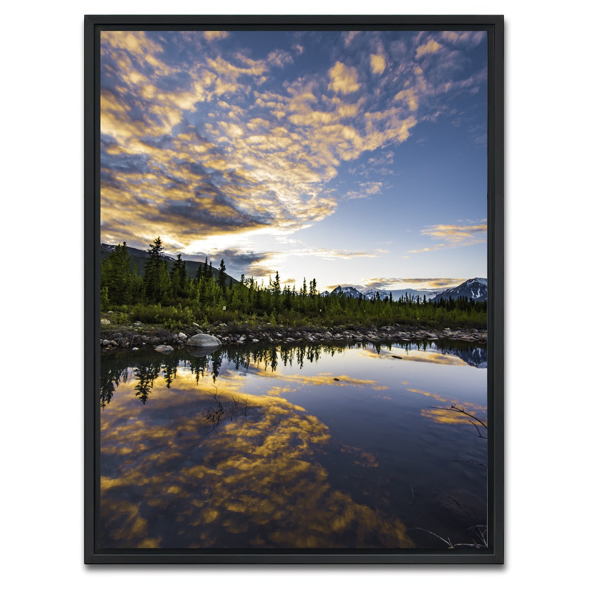 AUTO-MOCKUP WHITE | Alaskan Evening | 1 Piece | Black Framed Canvas | group=3x4