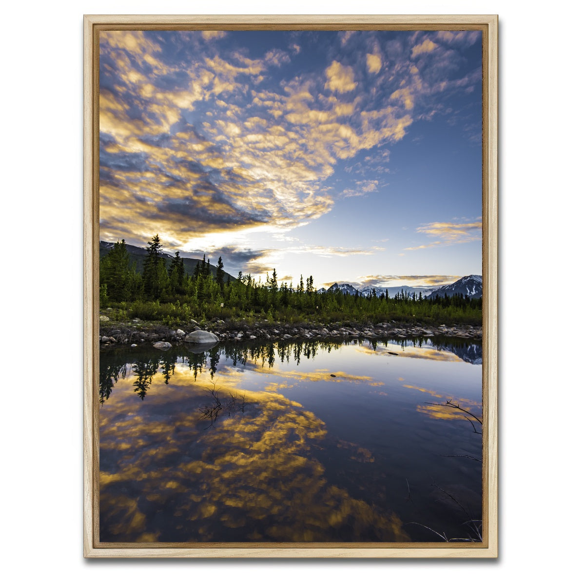 AUTO-MOCKUP WHITE | Alaskan Evening | 1 Piece | Natural Framed Canvas | group=3x4