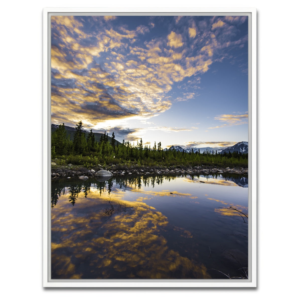 AUTO-MOCKUP WHITE | Alaskan Evening | 1 Piece | White Framed Canvas | group=3x4