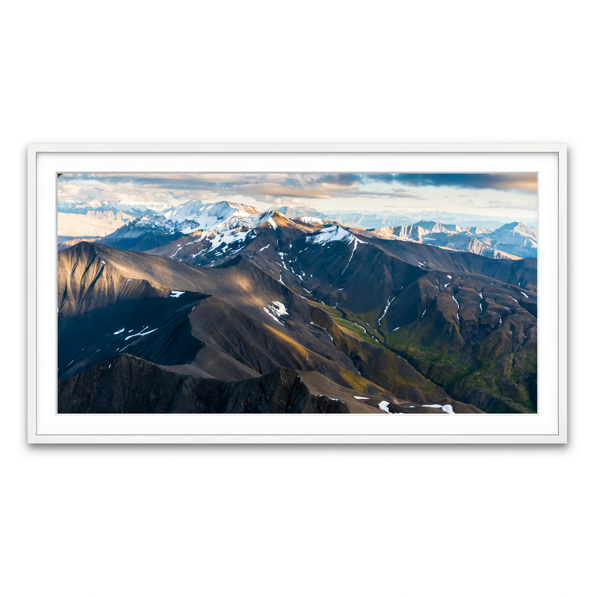 Framed Print 2x1 White