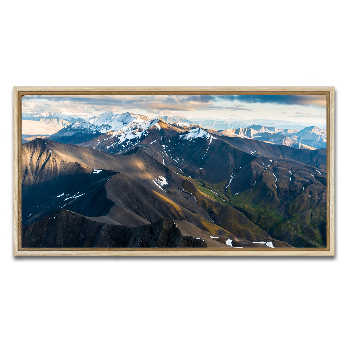 AUTO-MOCKUP WHITE | Alaskan Landscape | 1 Piece | Natural Framed Canvas | group=2x1