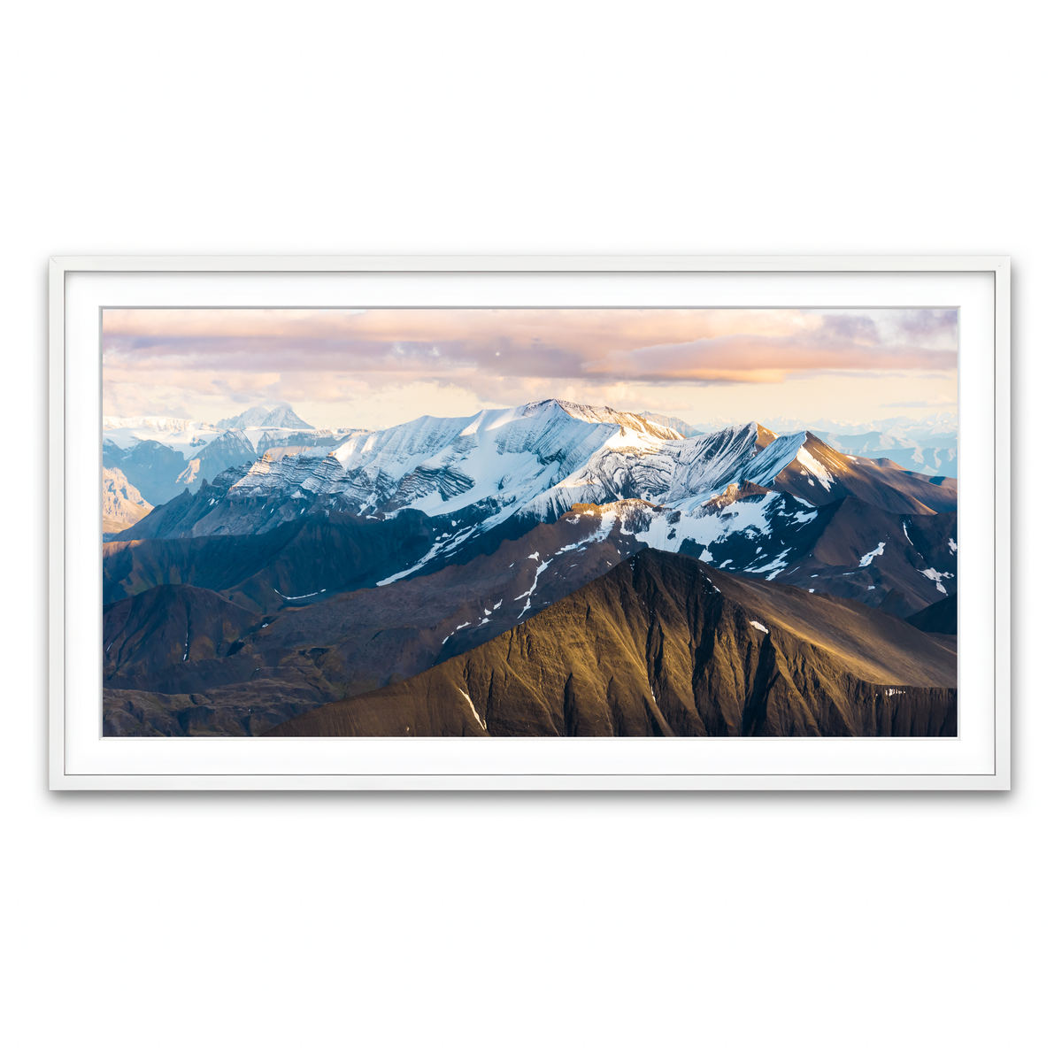 Framed Print 2x1 White