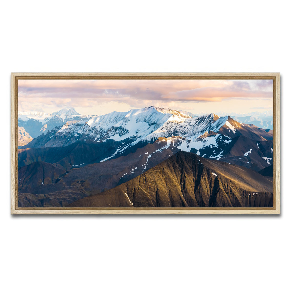 AUTO-MOCKUP WHITE | Alaskan Mountains | 1 Piece | Natural Framed Canvas | group=2x1