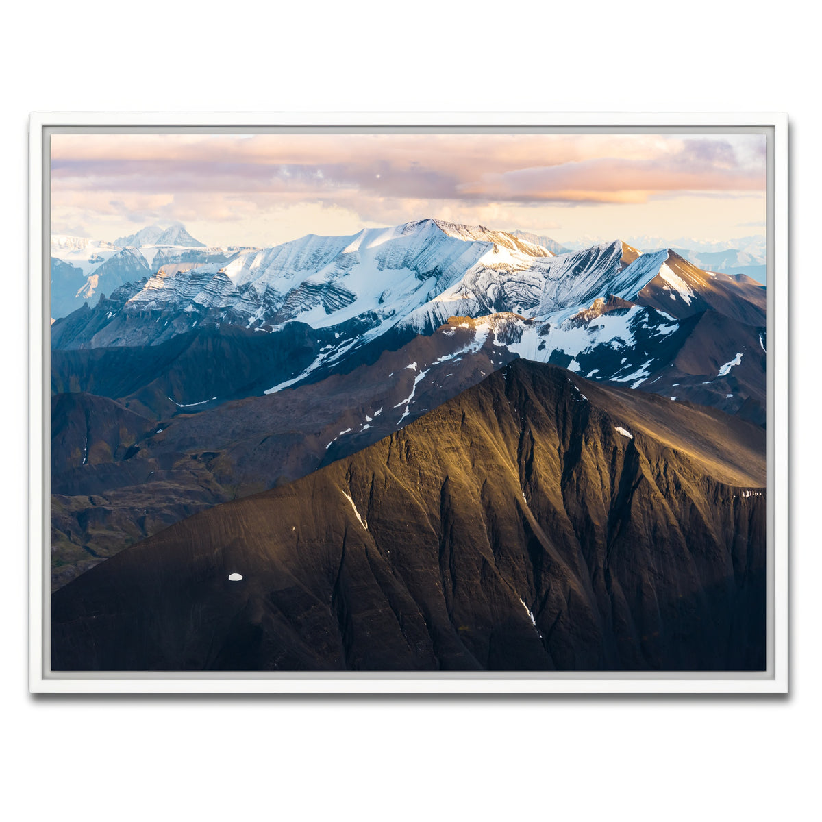 AUTO-MOCKUP WHITE | Alaskan Mountains | 1 Piece | White Framed Canvas | group=4x3