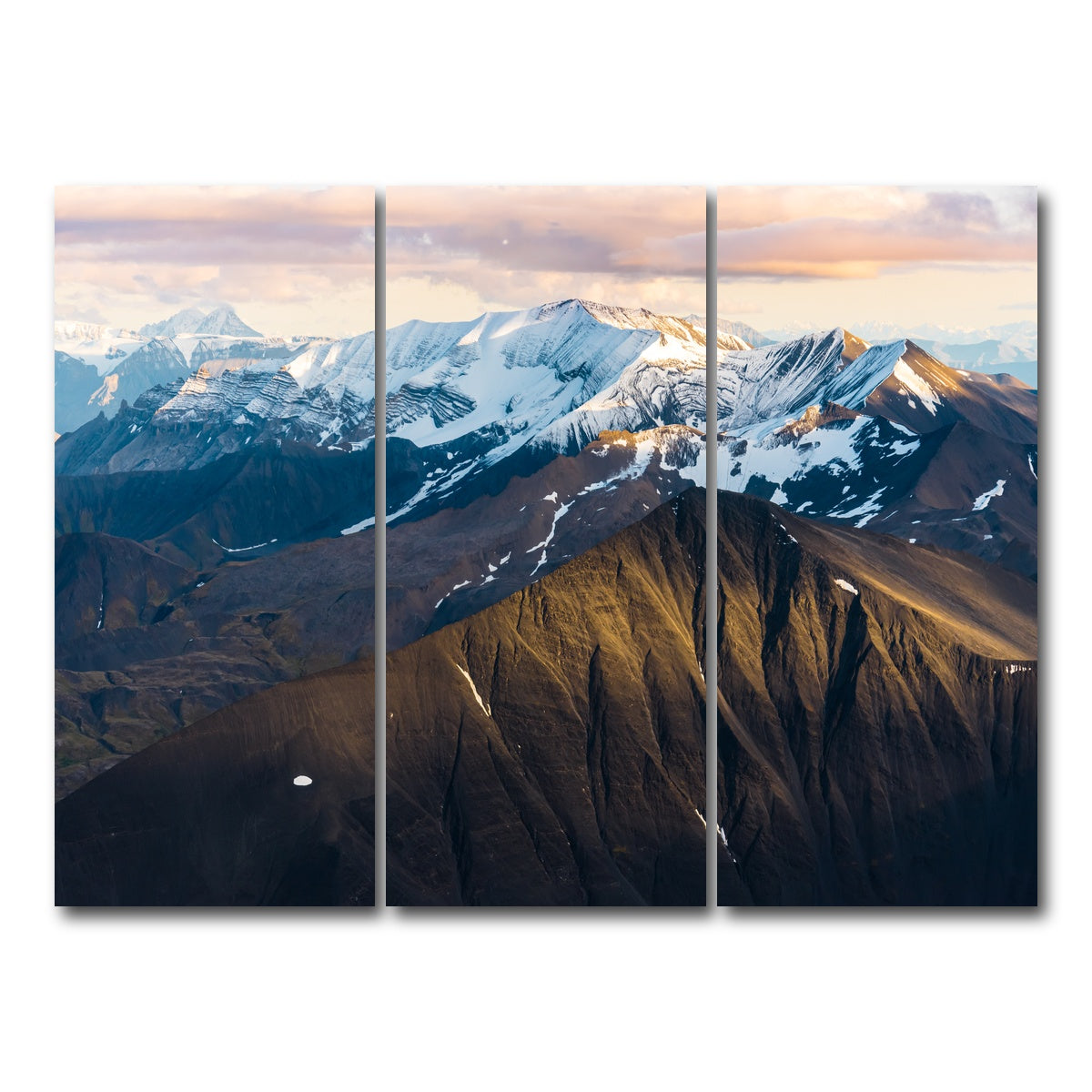 AUTO-MOCKUP WHITE | Alaskan Mountains | 3 Piece | Gallery Wrap Canvas | group=8x18