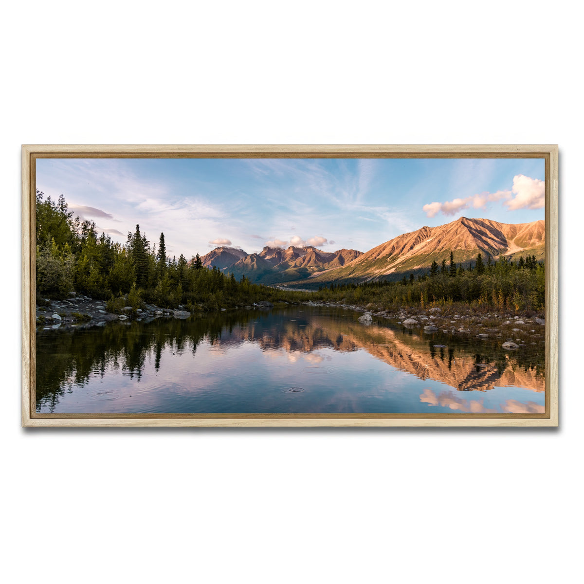 AUTO-MOCKUP WHITE | Alaskan Reflection | 1 Piece | Natural Framed Canvas | group=2x1