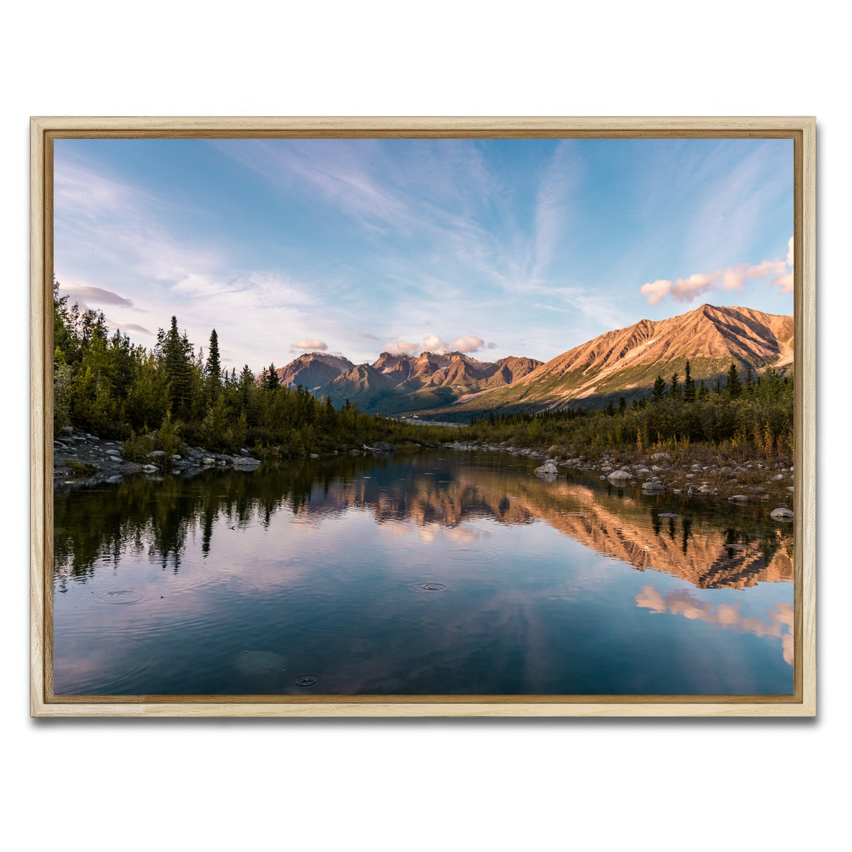 AUTO-MOCKUP WHITE | Alaskan Reflection | 1 Piece | Natural Framed Canvas | group=4x3