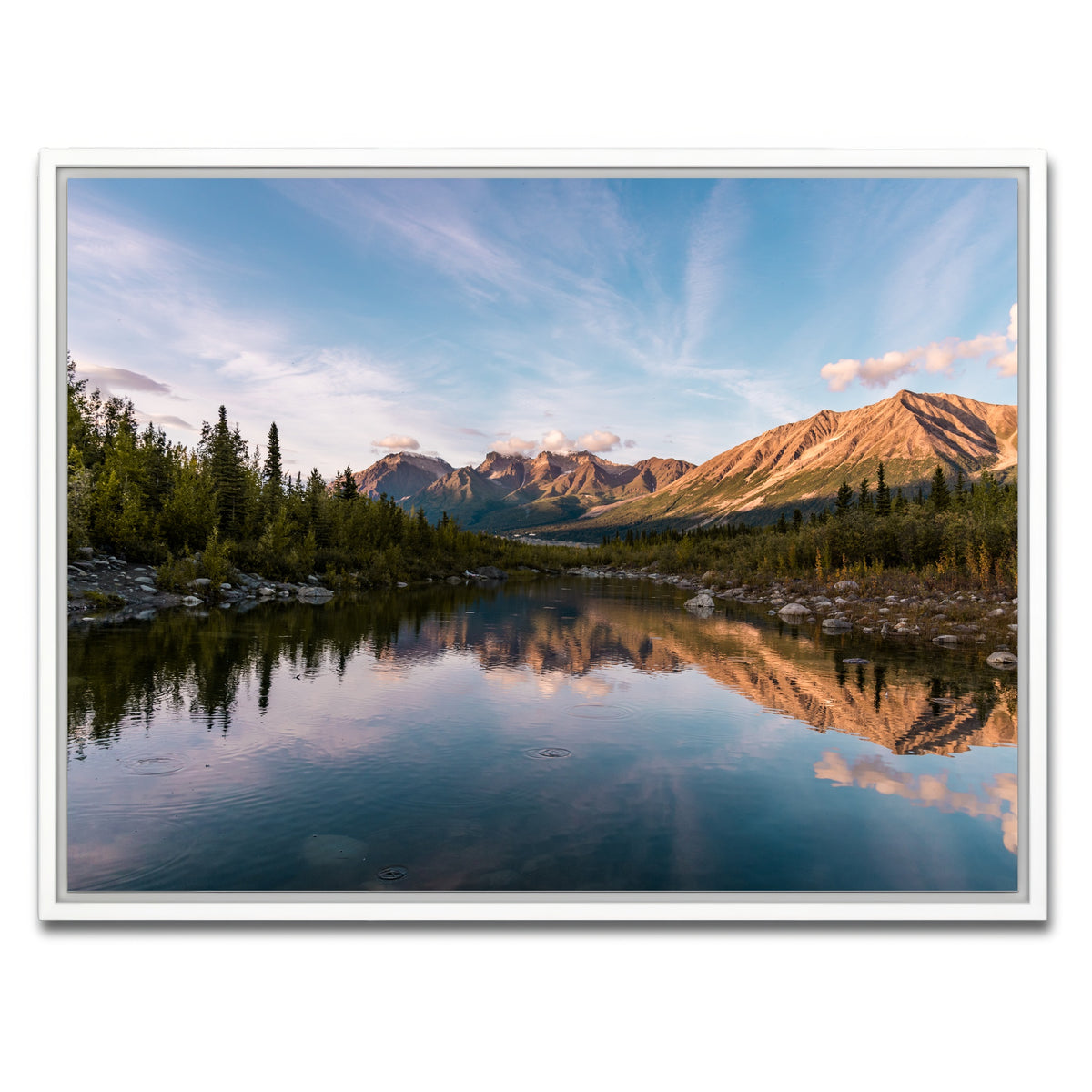 AUTO-MOCKUP WHITE | Alaskan Reflection | 1 Piece | White Framed Canvas | group=4x3