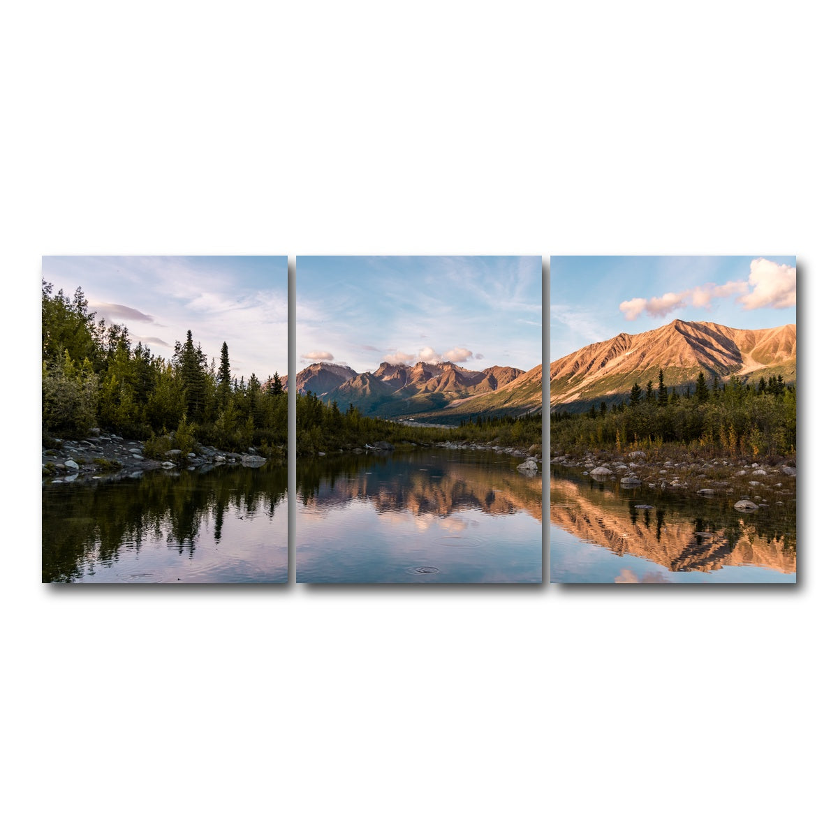 AUTO-MOCKUP WHITE | Alaskan Reflection | 3 Piece | Gallery Wrap Canvas | group=18x24