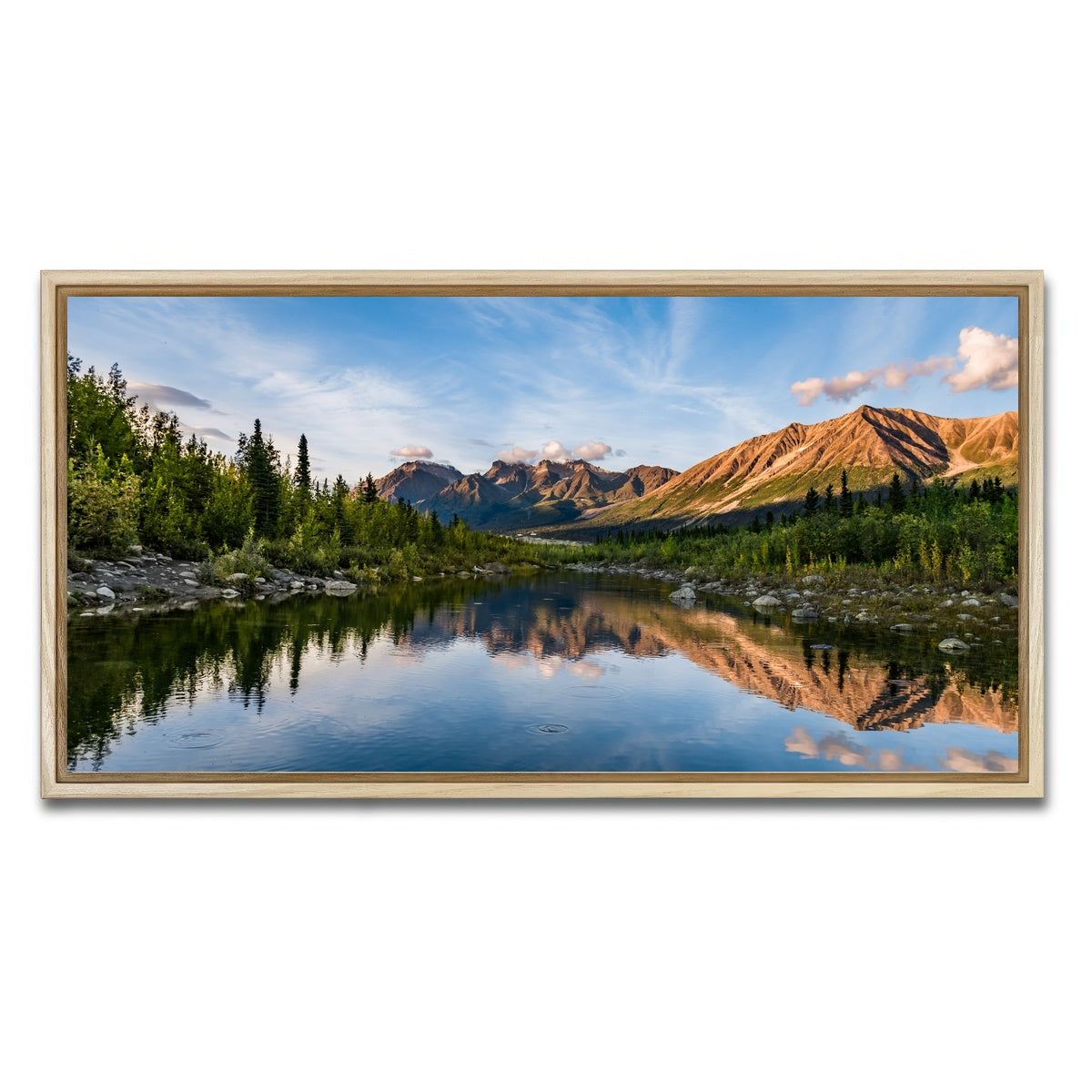 AUTO-MOCKUP WHITE | Alaskan Reflections | 1 Piece | Natural Framed Canvas | group=2x1