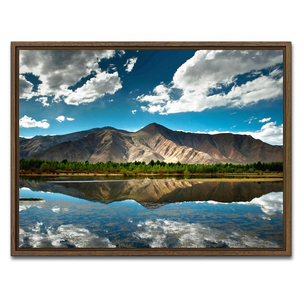 AUTO-MOCKUP WHITE | Alaskan Reflections | 1 Piece | Walnut Framed Canvas | group=4x3
