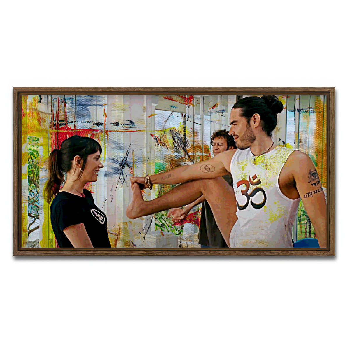 AUTO-MOCKUP WHITE | Aldous Snow Yoga | 1 Piece | Walnut Framed Canvas | group=2x1