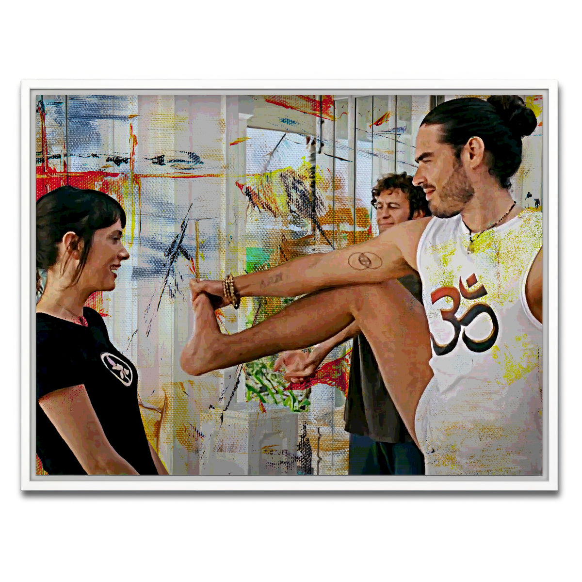 AUTO-MOCKUP WHITE | Aldous Snow Yoga | 1 Piece | White Framed Canvas | group=4x3