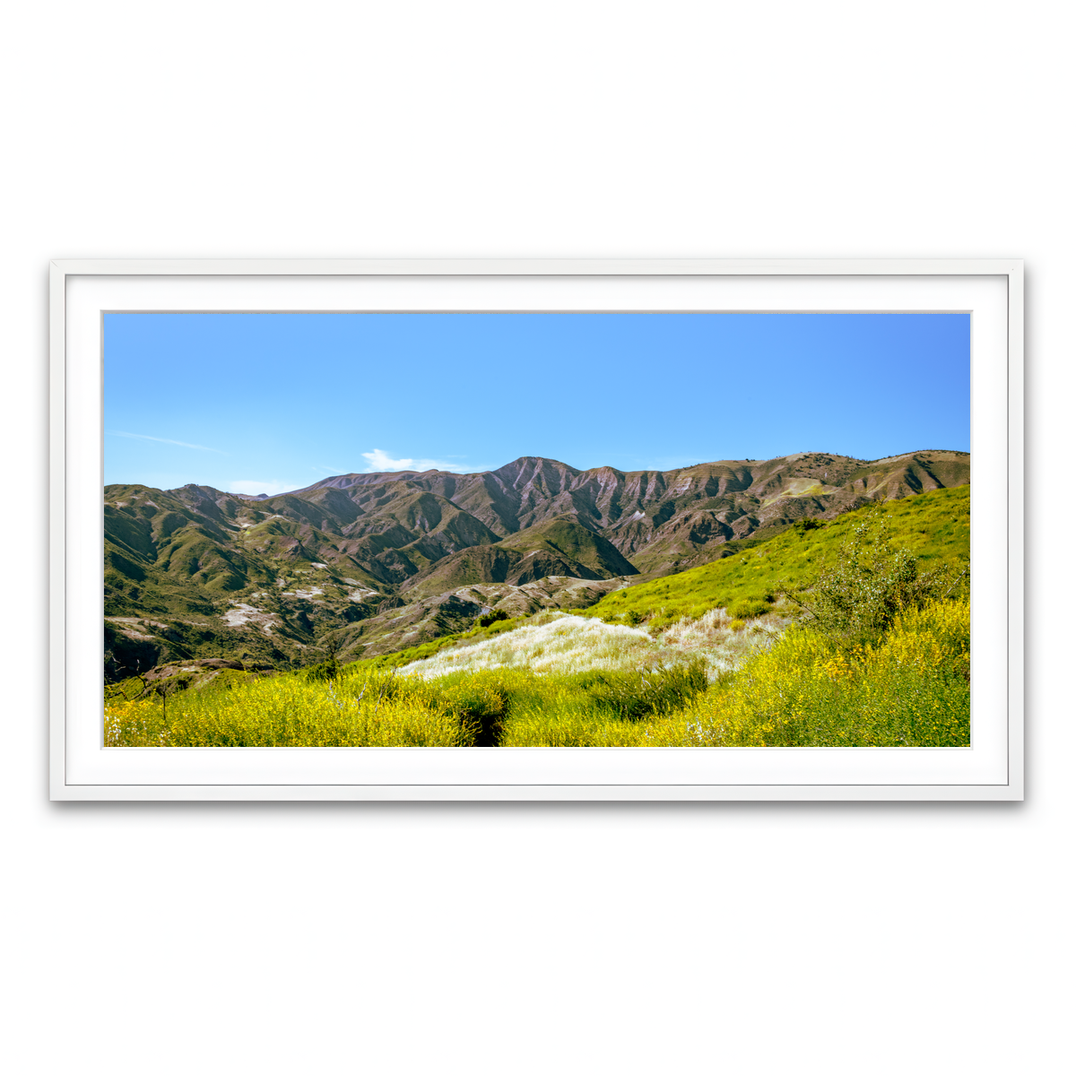Framed Print 2x1 White